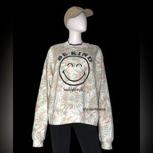 VINTAGE 1971 WOMENS SMILEYWORLD BE KIND SWEATSHIRT SIZE XXL